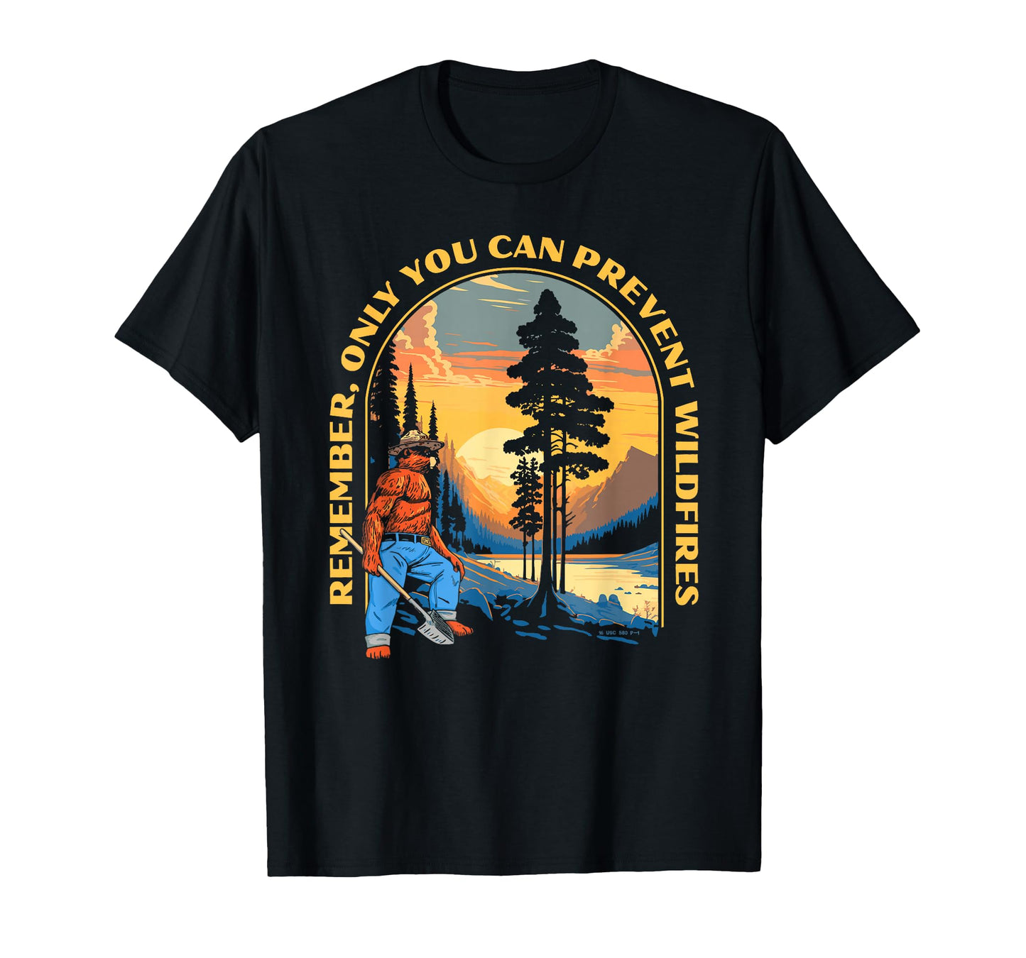 Remember, Only You Smokey Bear Beautiful Vintage Mountains T-Shirt
