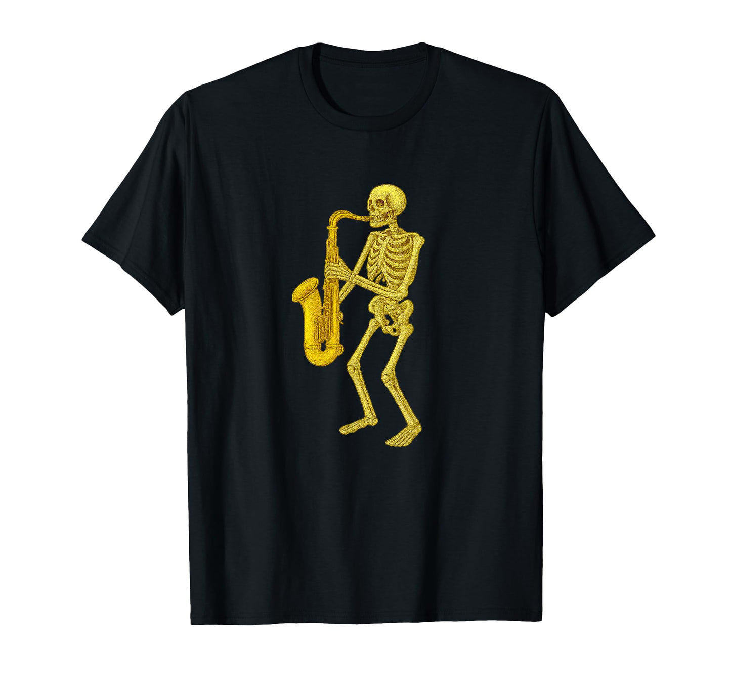 Skeleton Playing Tenor Saxophone - Marching Band Orchestra T-Shirt