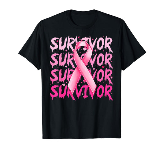 Breast Cancer Survivor Pink Ribbon Breast Cancer Awareness T-Shirt