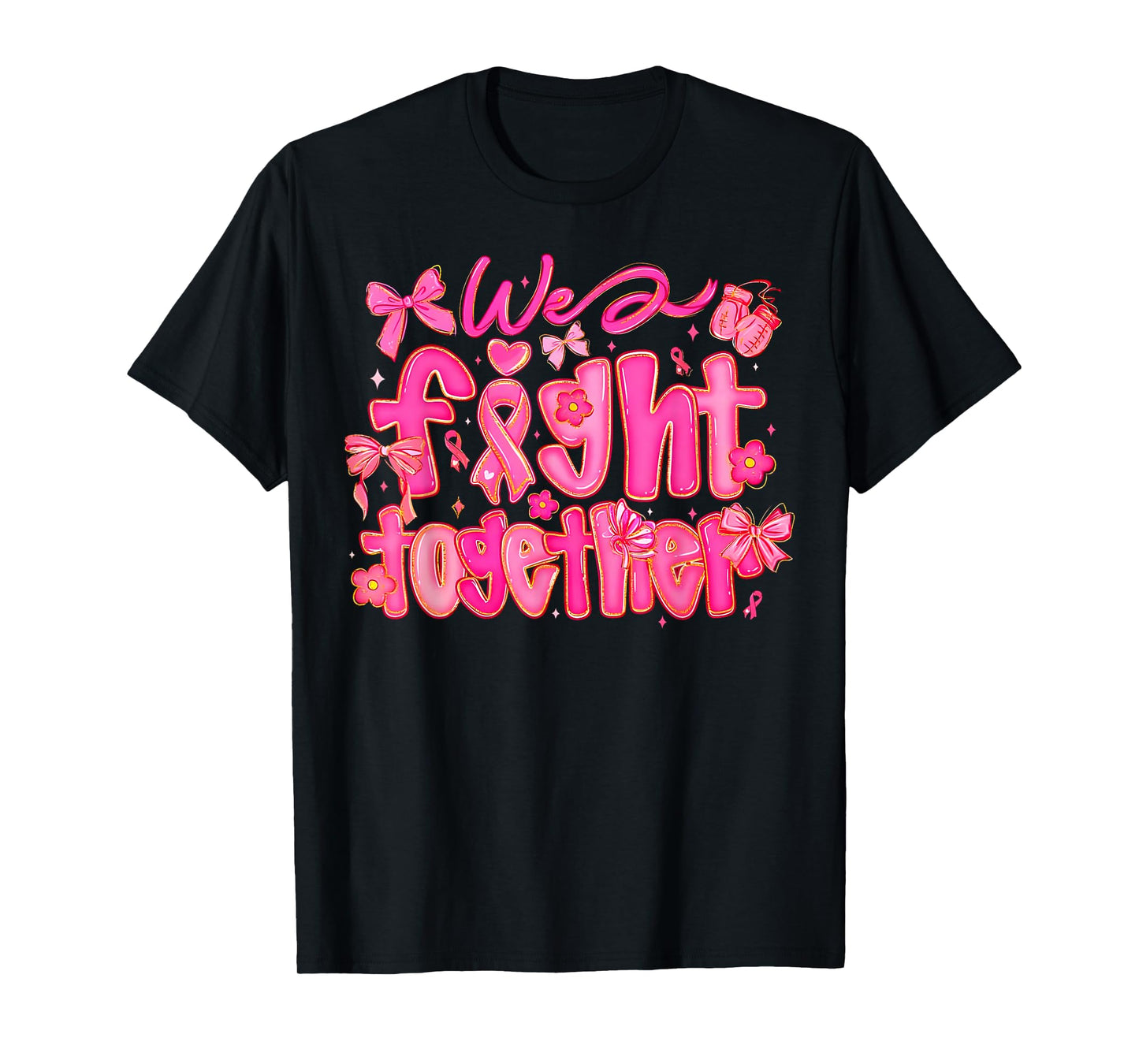 We Fight Together Breast Cancer Awareness Support Squad T-Shirt