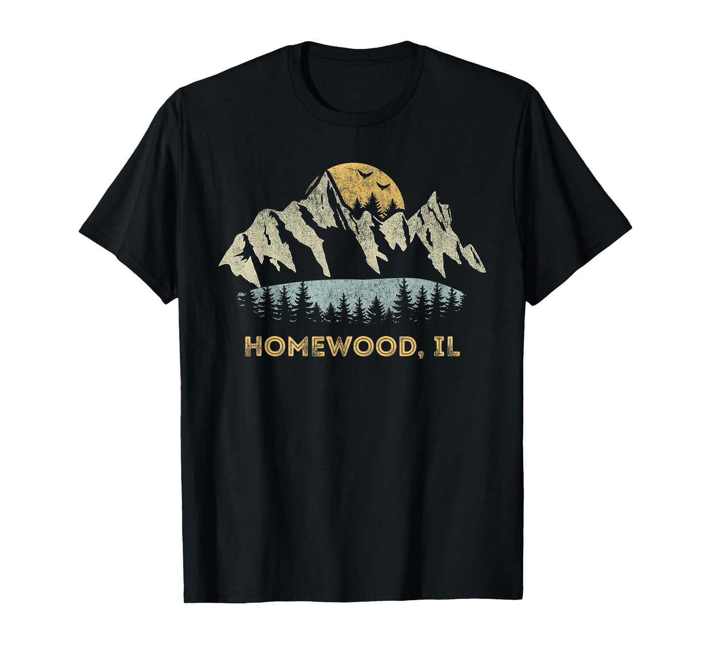 Homewood Illinois Mountain Sunset Sunrise IL T-Shirt