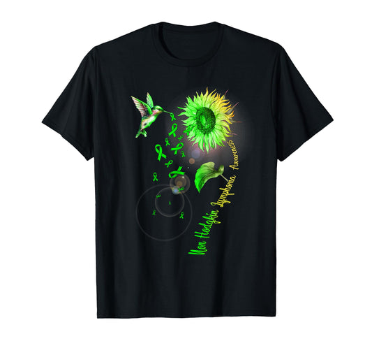 Non-Hodgkin Lymphoma Sunflower Hummingbird T-Shirt