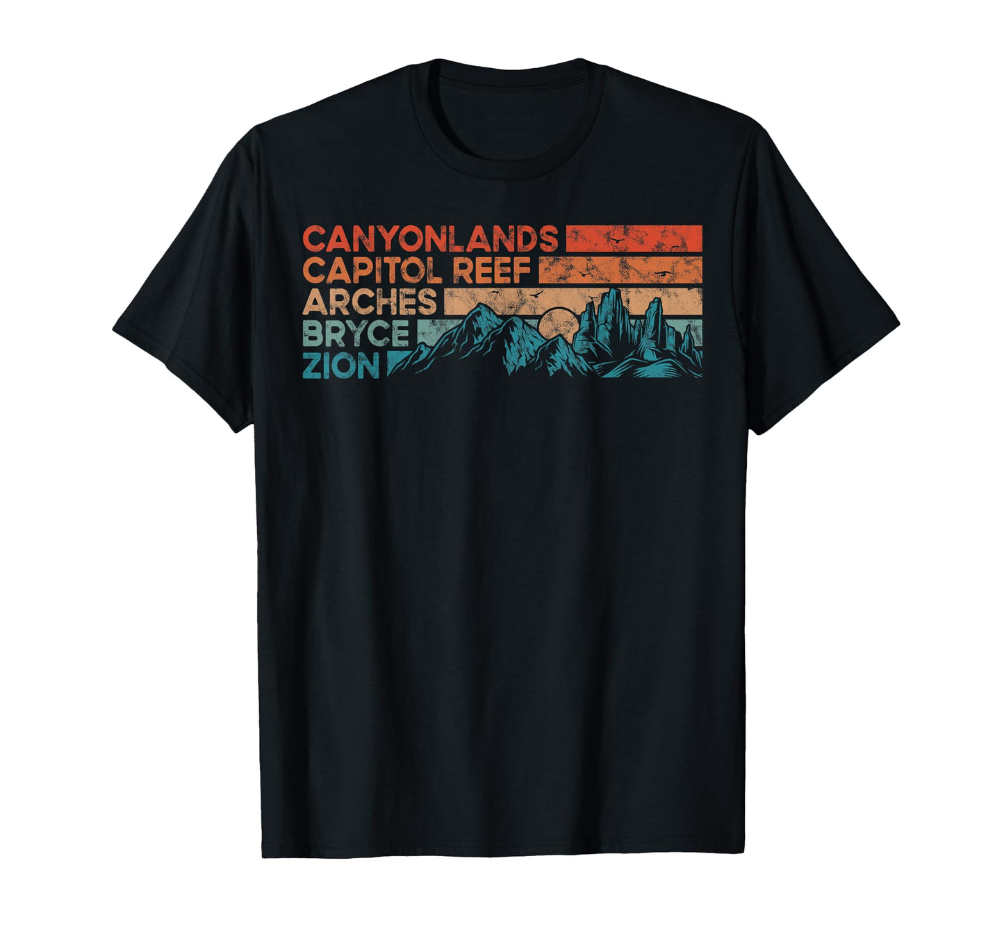 Vintage utah national parks Moab utah mighty five souvenir T-Shirt