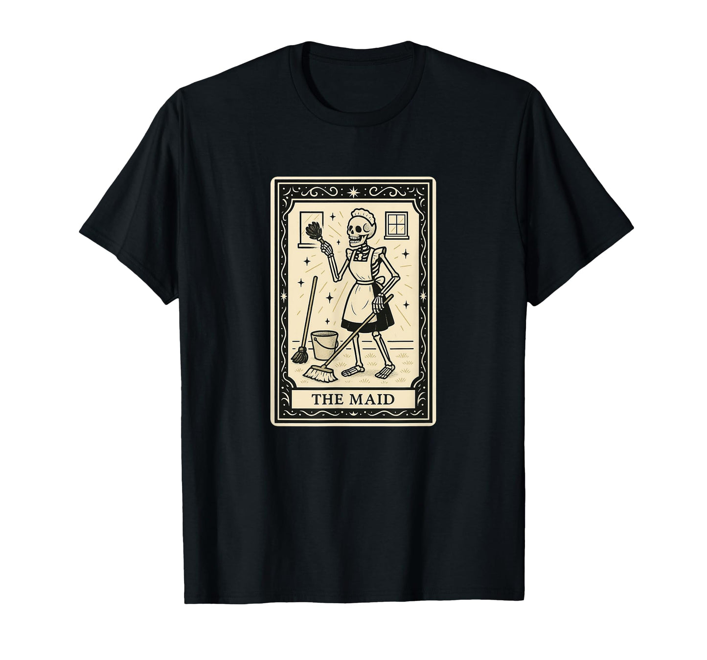 Maid Tarot Card - Halloween Spooky Gothic Cleaning Lady T-Shirt