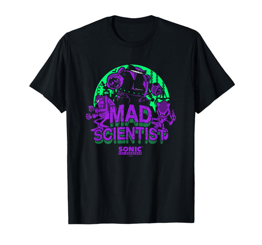 Sonic The Hedgehog Halloween Mad Scientist Eggman Retro Neon T-Shirt