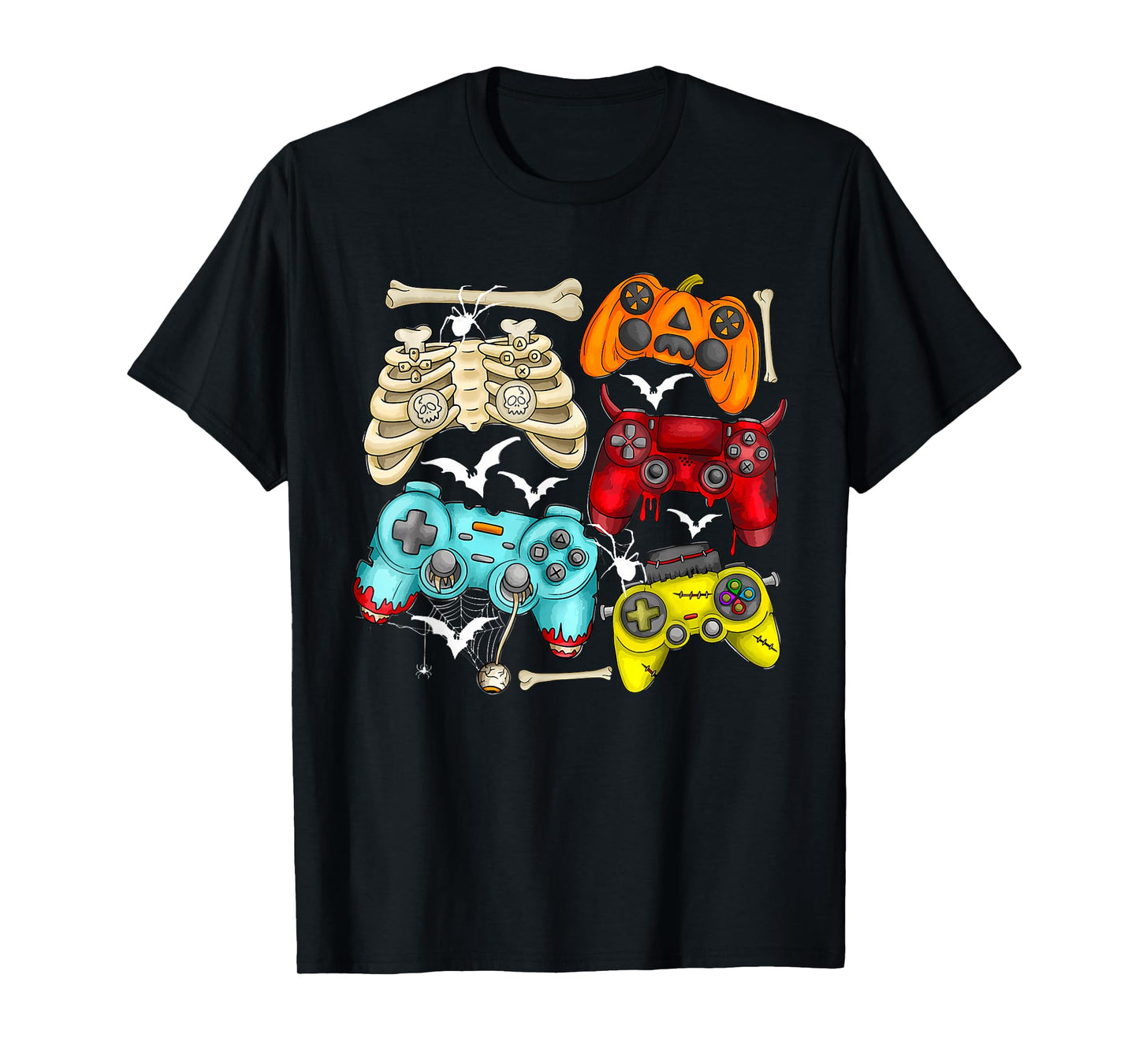 Halloween Skeleton Zombie Gaming Controllers Mummy Game Love T-Shirt