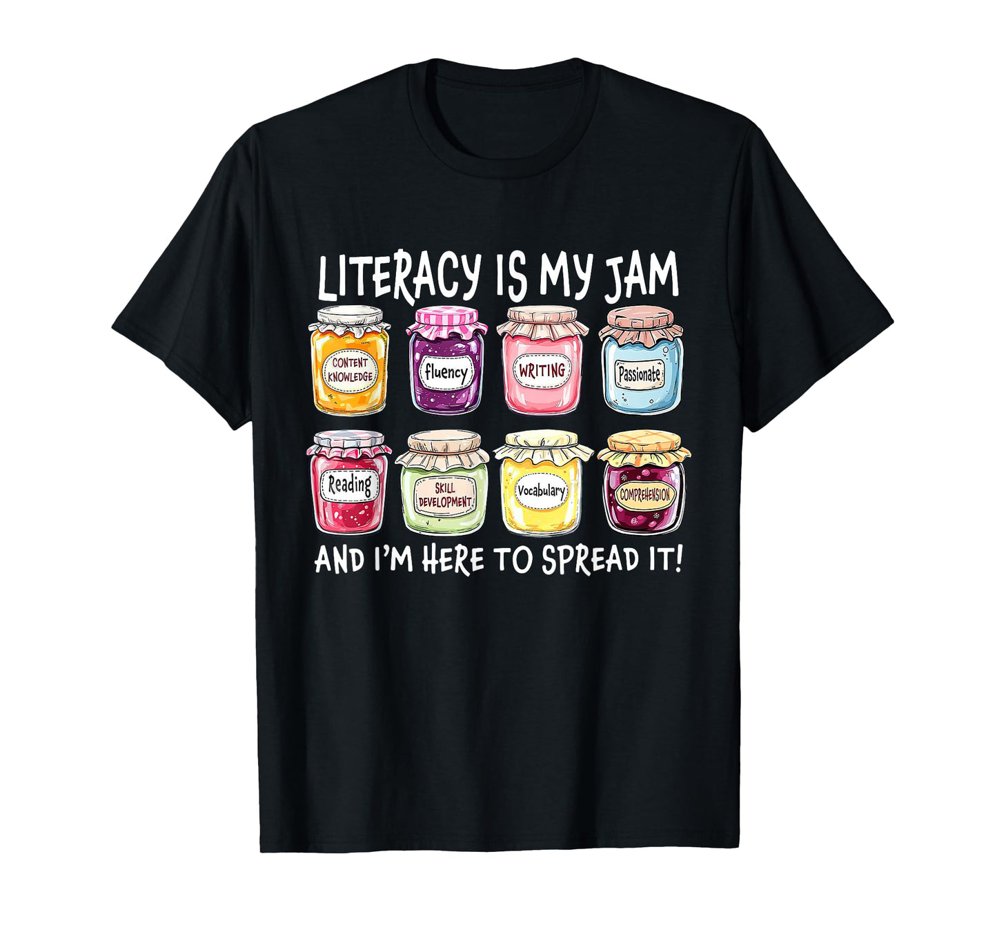 Retro Literacy Is My Jam And I'm Here To Spread It Funny T-Shirt