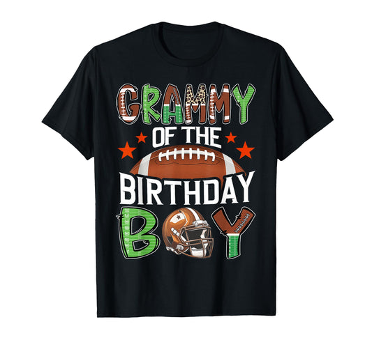 Grammy Of The Birthday Boy Game Day Football T-Shirt