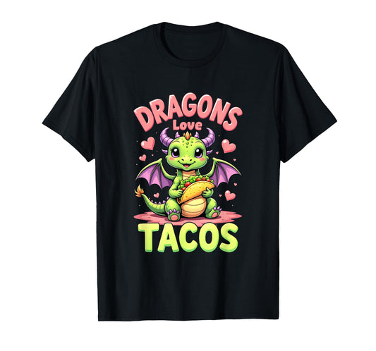 Dragons Love Tacos Cute Cinco De Mayo Mexican Food Kids Boys T-Shirt