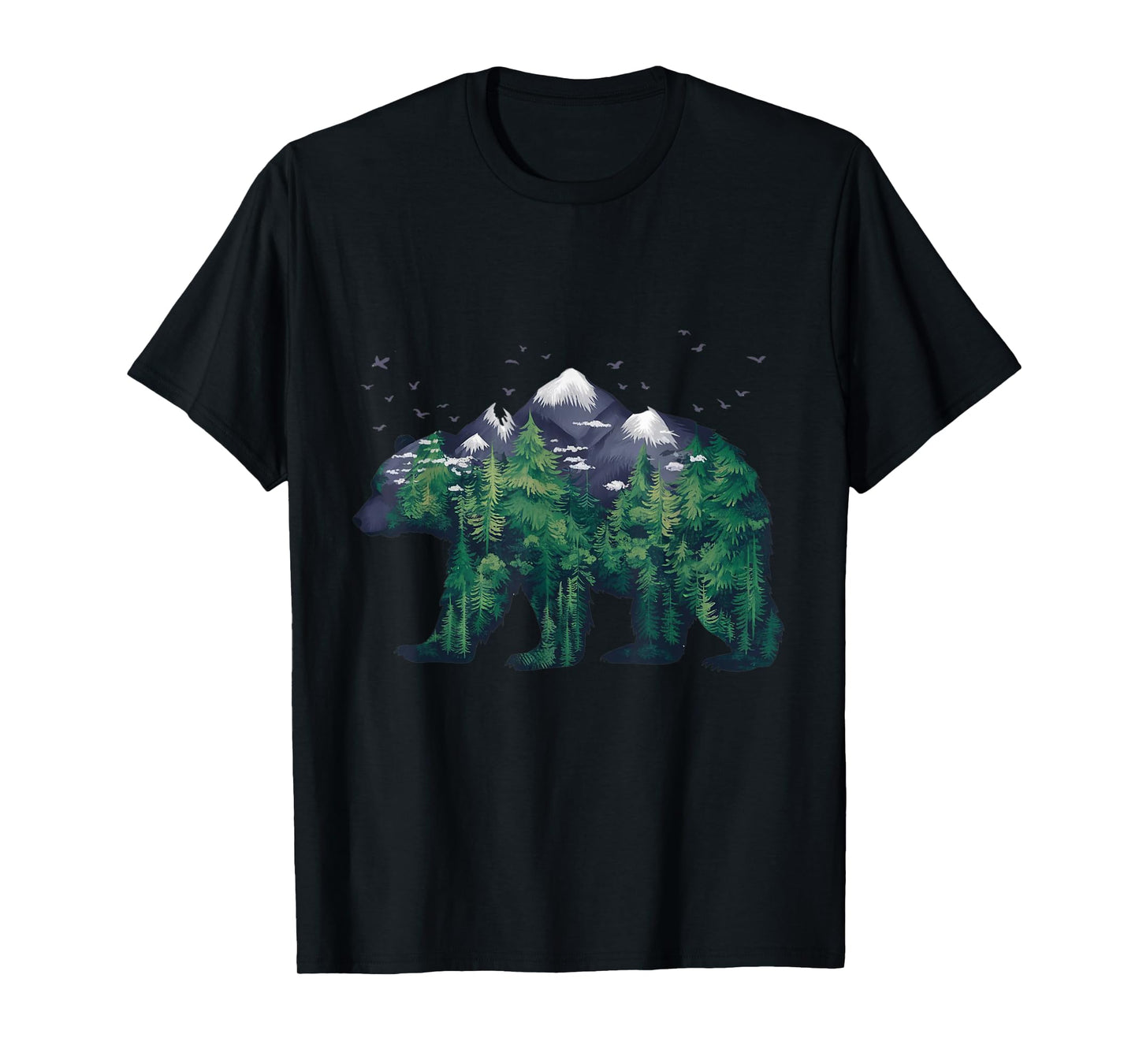 Bear Nature Outdoor Mountains Forest Trees Bear Wildlife T-Shirt