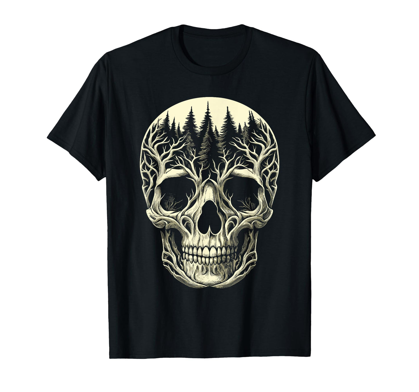 creepy Skull Forest skeleton Horror T-Shirt
