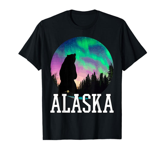 Alaska Nothern Lights Holiday View T-Shirt