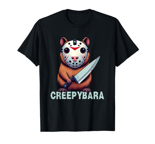 Creepybara Horror Capybara – Funny Halloween Scary Animal T-Shirt