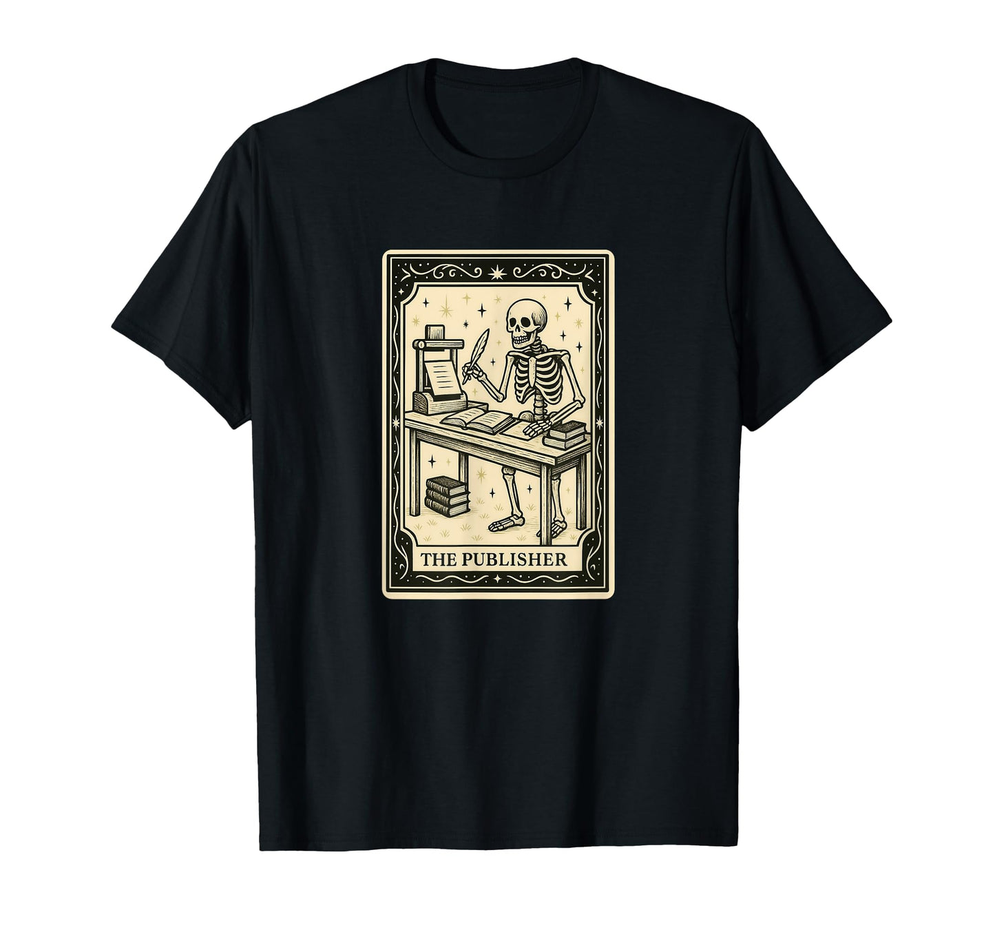 Publisher Tarot Card Halloween Spooky Gothic News Journalist T-Shirt