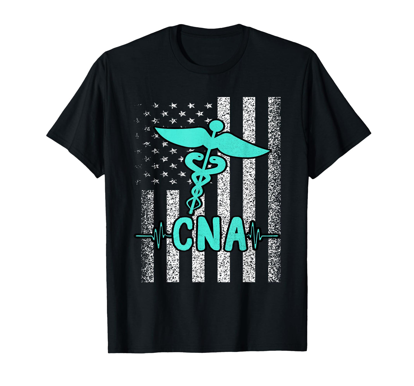 Nursing CNA Certified Nurse Assistant American Flag Vintage T-Shirt for Women Men