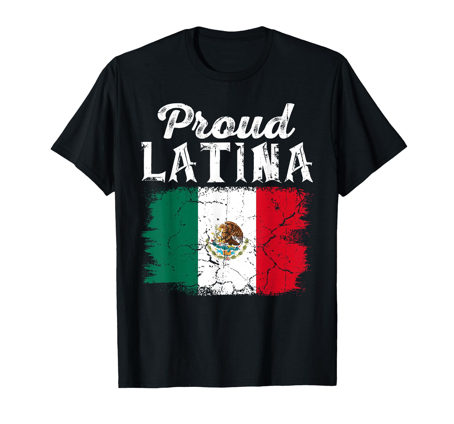 Proud Latina Mexico Hispanic Heritage Month Mexican Flag T-Shirt