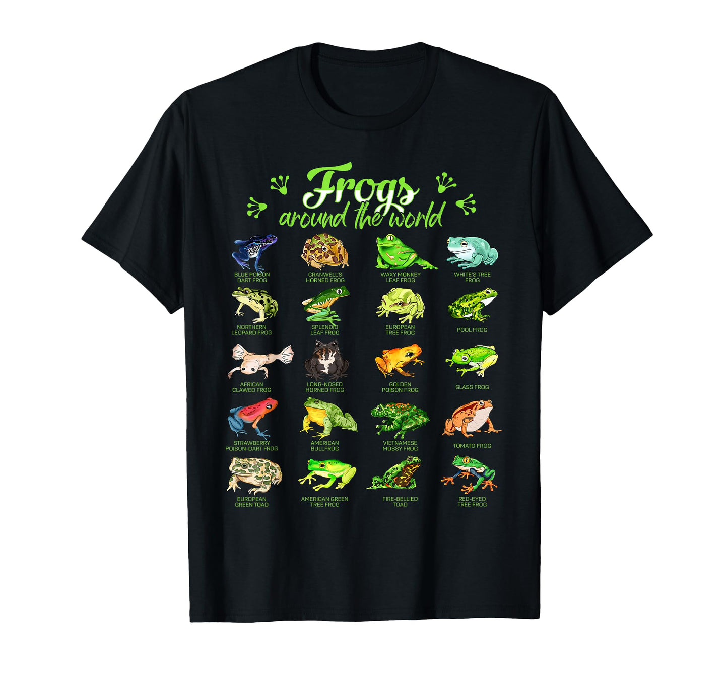 Frogs around the world - types of frogs T-Shirt