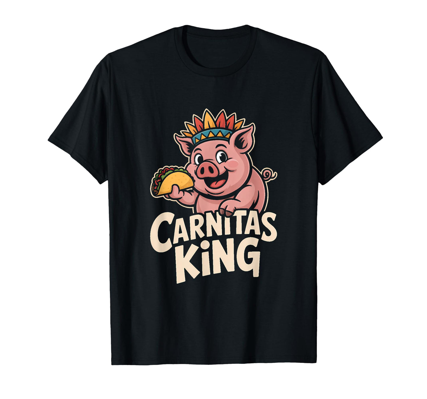 Aztec Pig Carnitas King for Taco Lovers T-Shirt