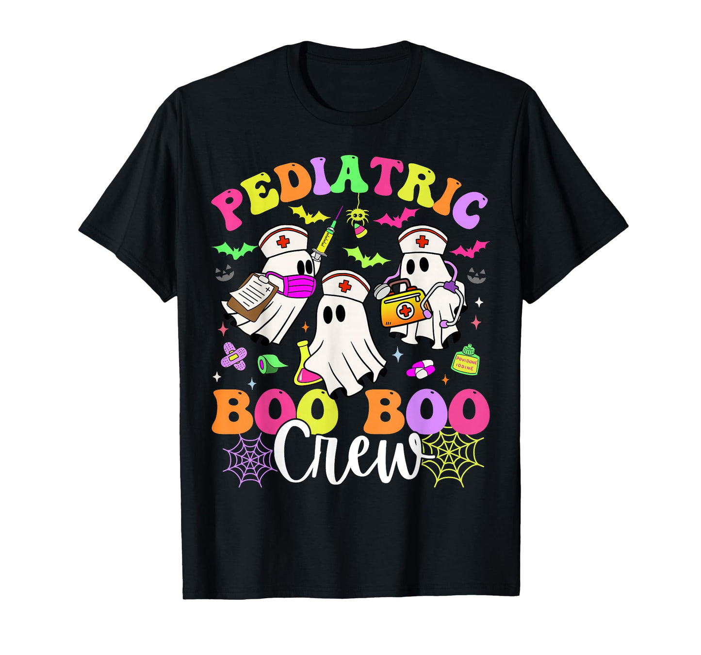 Pediatric Nurse Boo-Boo Crew Ghost Nurse Halloween Costume T-Shirt