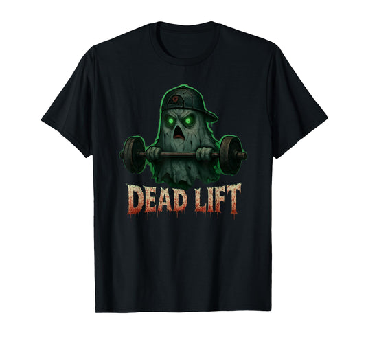 Dead Lift Funny Ghost Gym Halloween Weightlifting Pocket T-Shirt