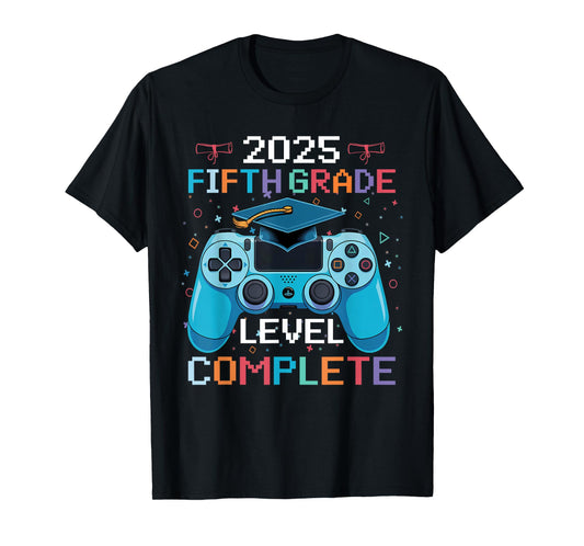 5th Grade Level Complete Video Gamer Boy Graduation T-Shirt