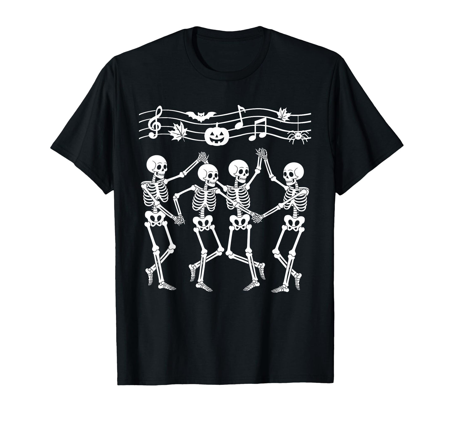 Symphony Dance Halloween Music Party Dancing Skeletons T-Shirt