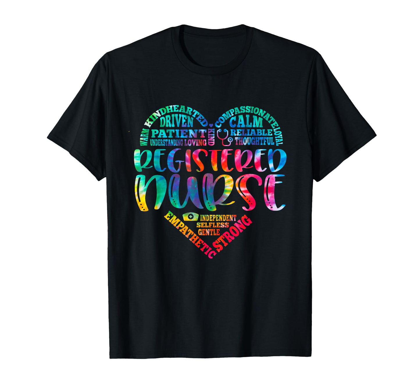 Tie Dye Registered Nurse - RN Nursing Heart Nurse Day Week T-Shirt