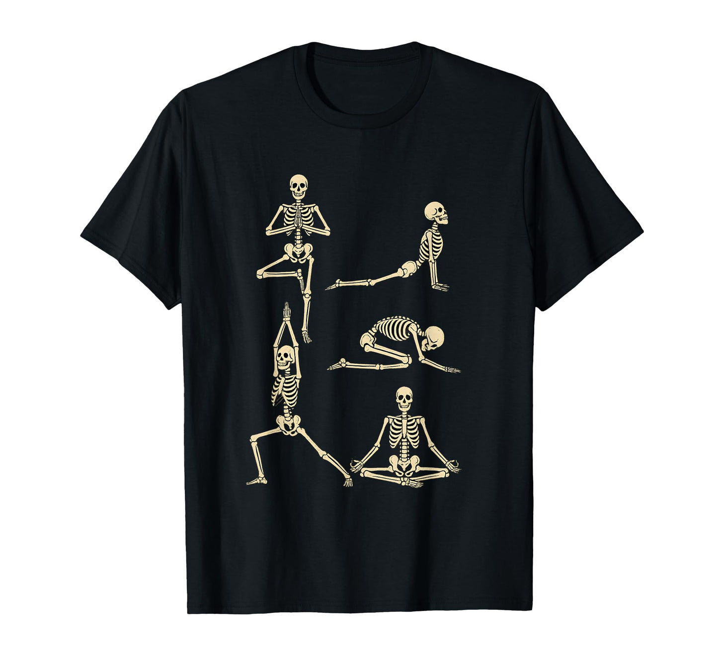 Yoga Skeleton Halloween Funny Meditating Skeleton T-Shirt