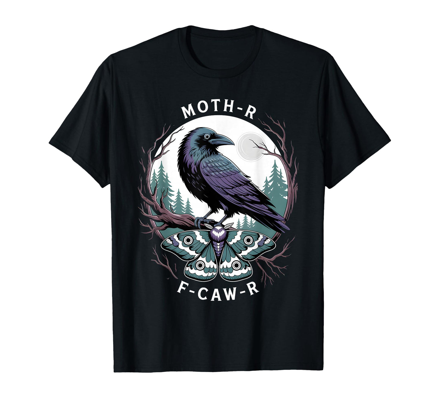 Funny Crow F-Caw-F Raven Bird Gothic Halloween Party Joke T-Shirt