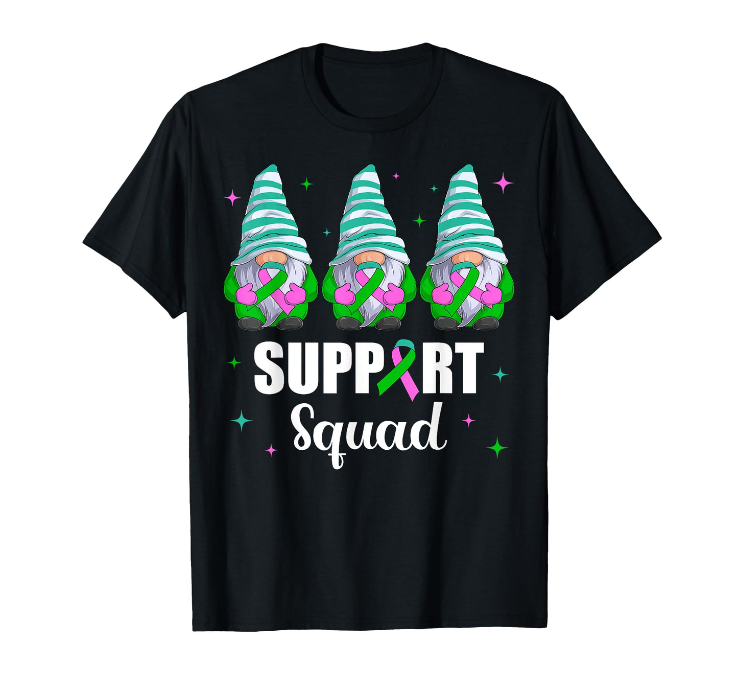 Metastatic Breast Cancer Awareness Shirt Gnome Support Squad T-Shirt