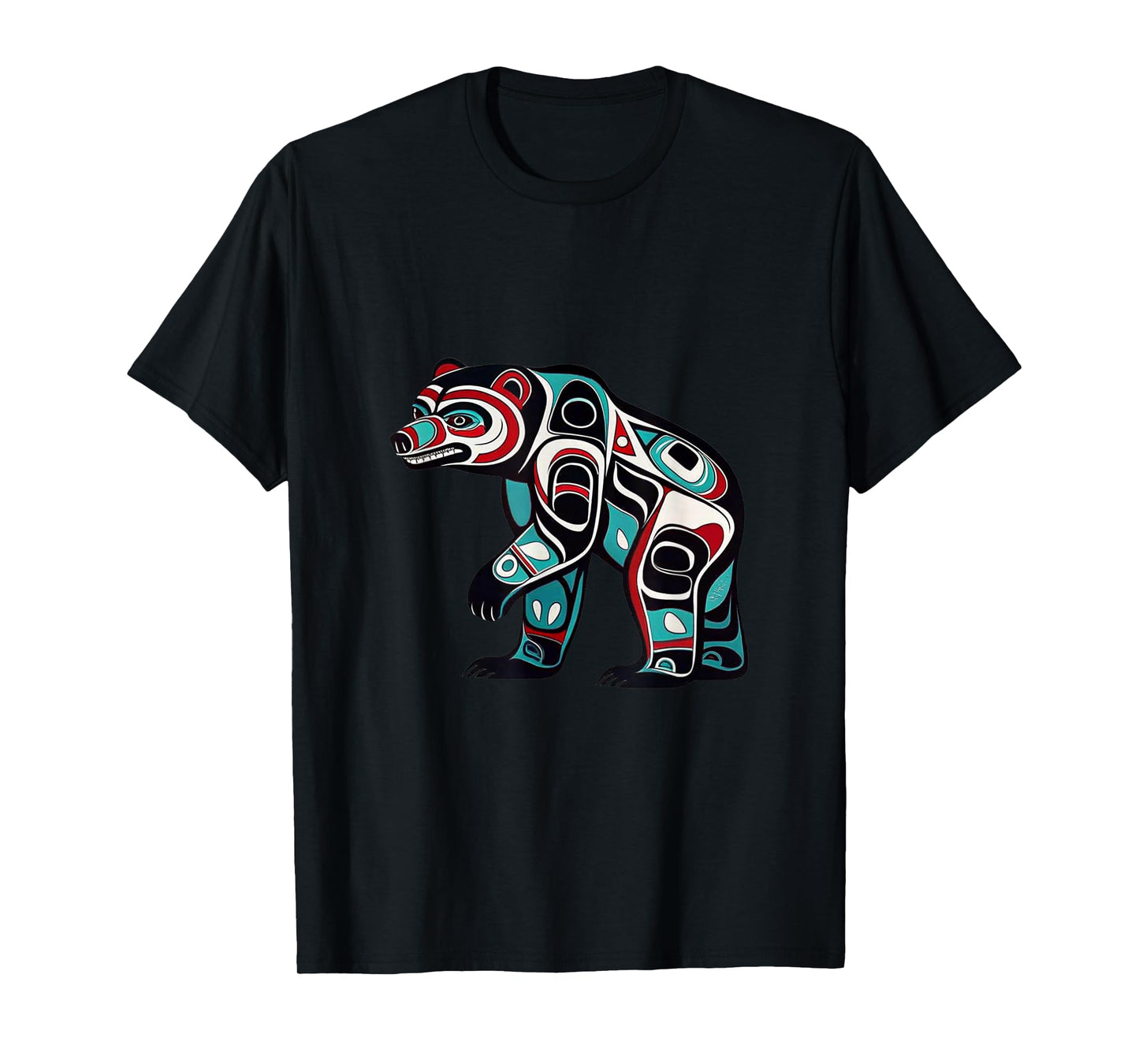 Grizzly Bear Pacific Northwest Art Style Native Inspired T-Shirt