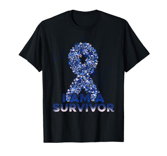 Blue Ribbon Colon Cancer Survivor T-Shirt