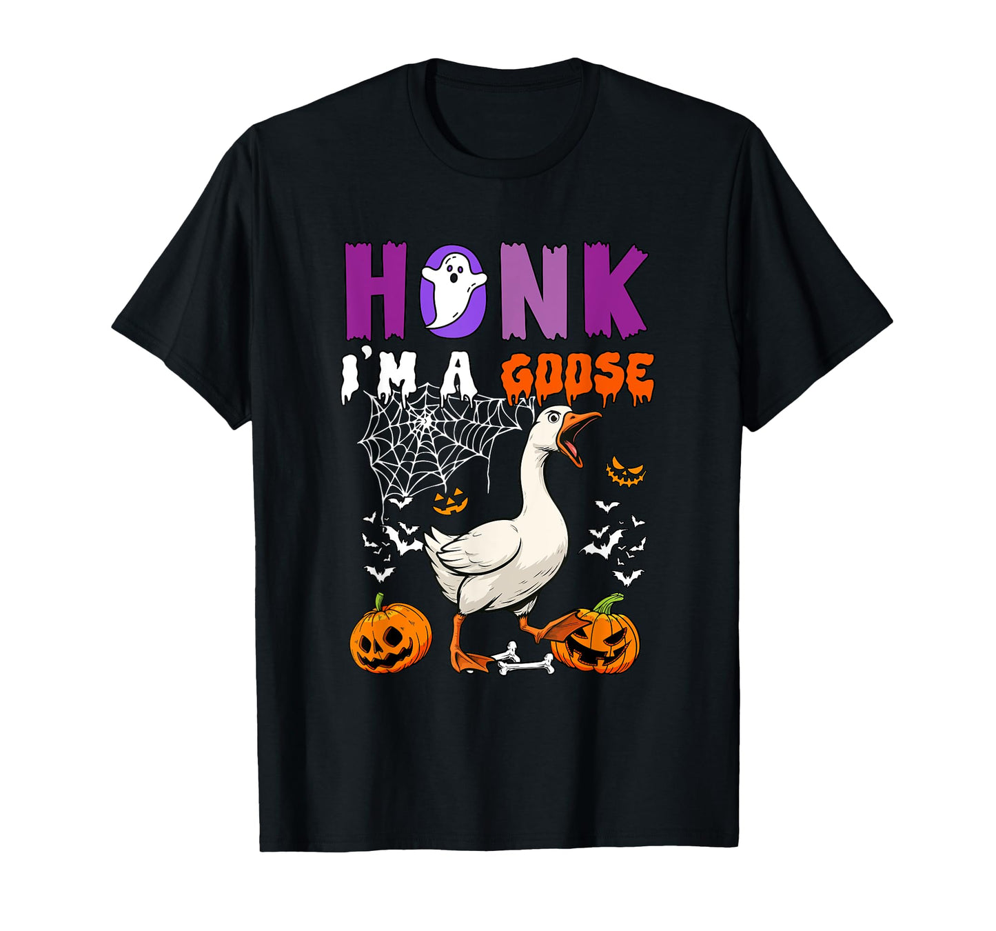 Goose Sound Halloween Cosplay Costume Farmer Carved Pumpkins T-Shirt