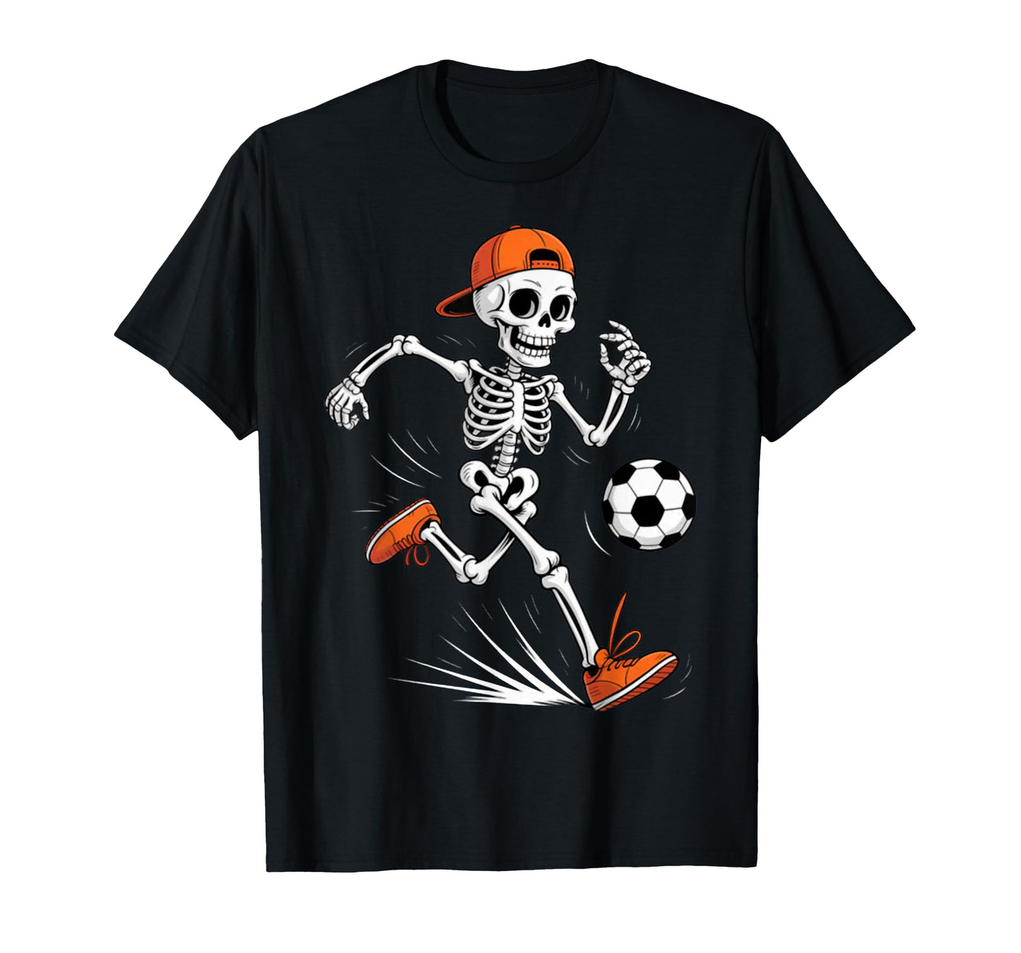 Skeleton Soccer Halloween Costume Funny Men Boys Kids Tee T-Shirt