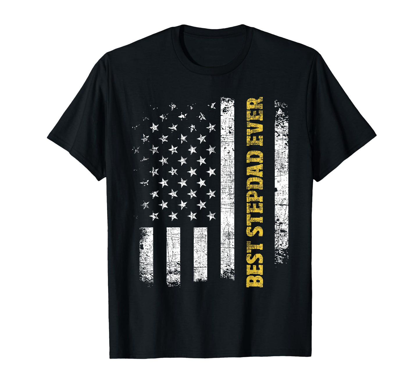 Best Stepdad Ever - USA American Flag Stepfather Bonus Dad T-Shirt
