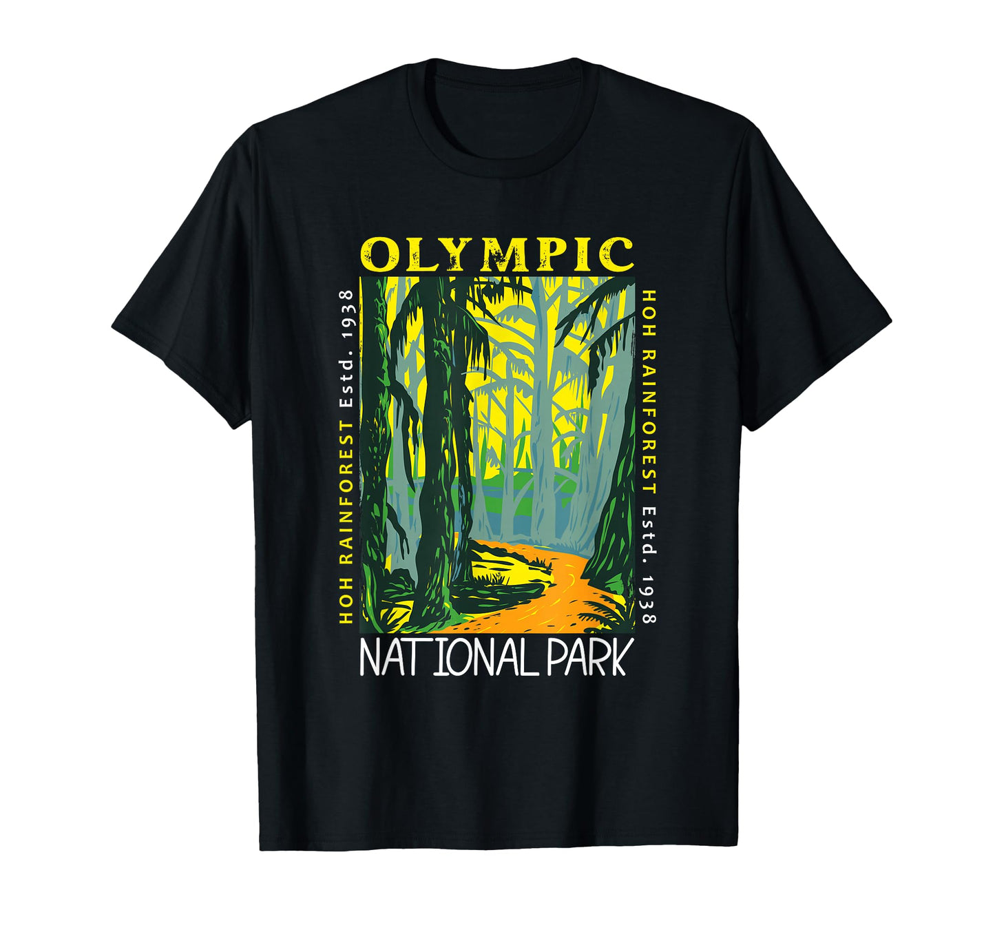 Hoh Rainforest Washington National Park Vintage T-Shirt