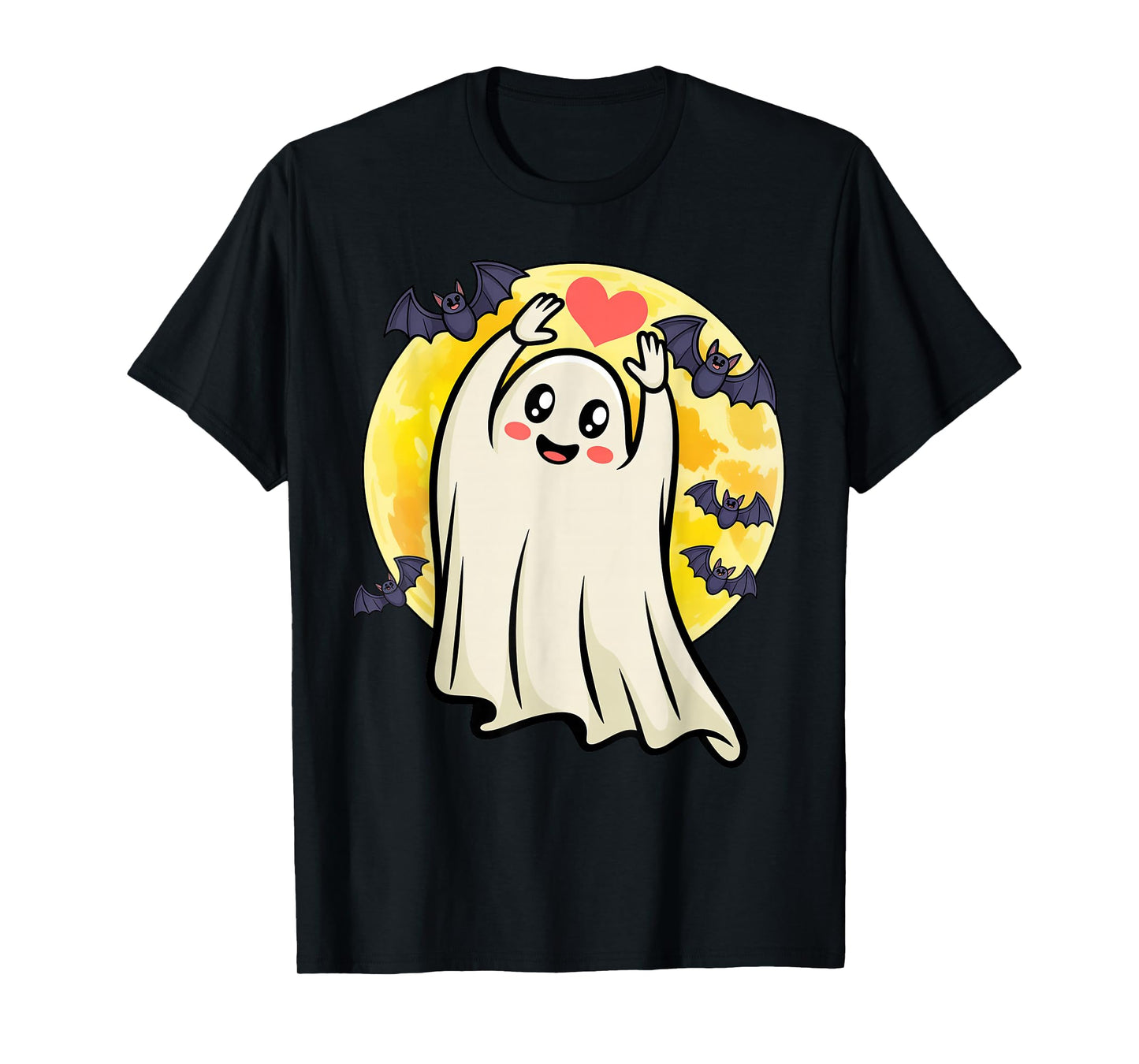 Halloween Shirts Cool Teen Boys Kids Men Halloween Boo Heart T-Shirt