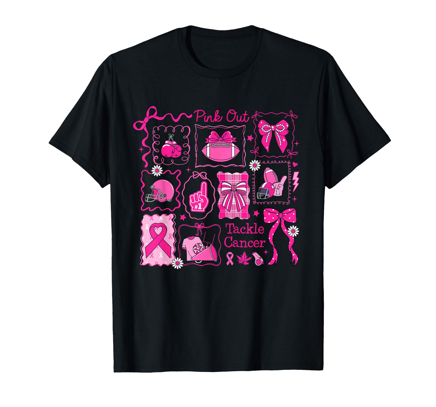 Breast Cancer Awareness Support Football for Women & Men T-Shirt