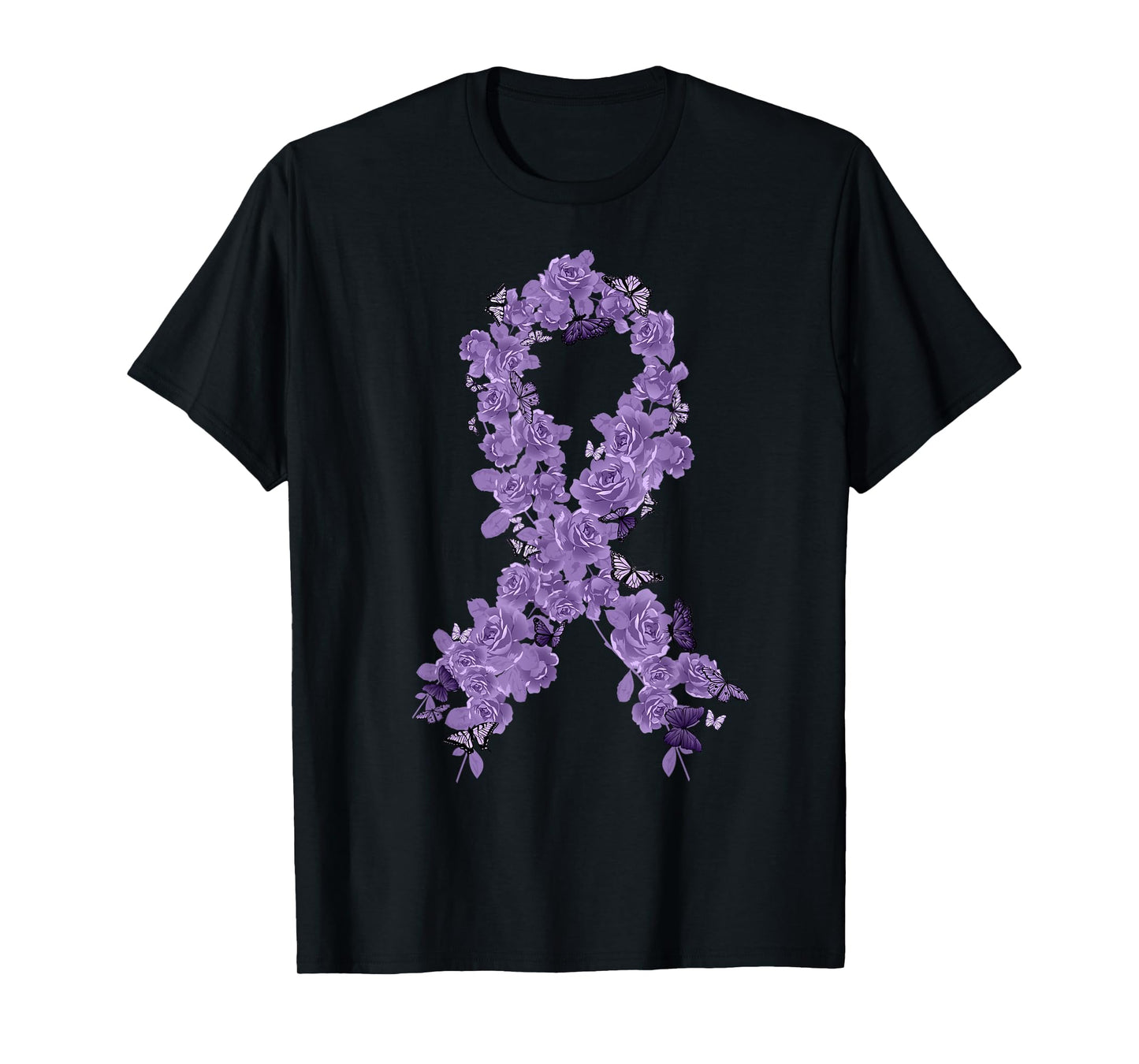 Lavender Ribbon All Cancer Awareness T-Shirt