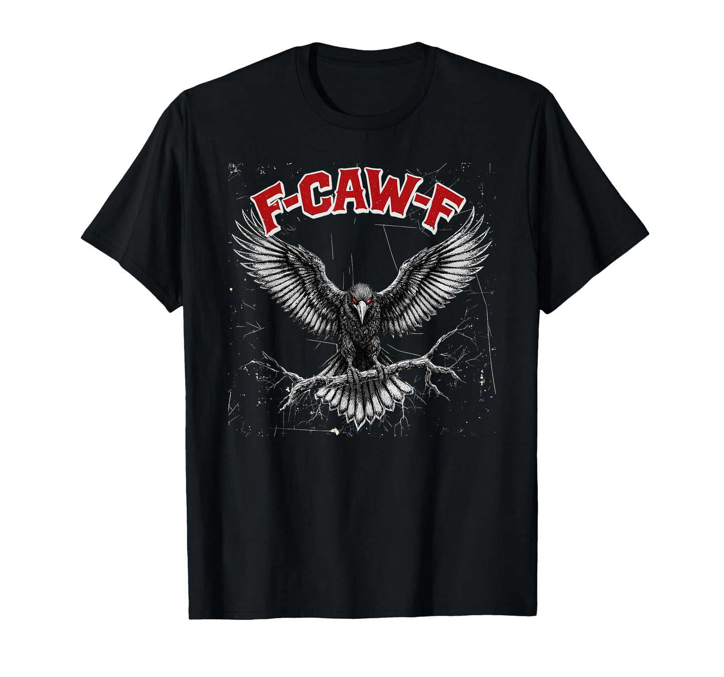 Funny F-CAW-F Cool Raven Crow Dark Bird Gothic T-Shirt