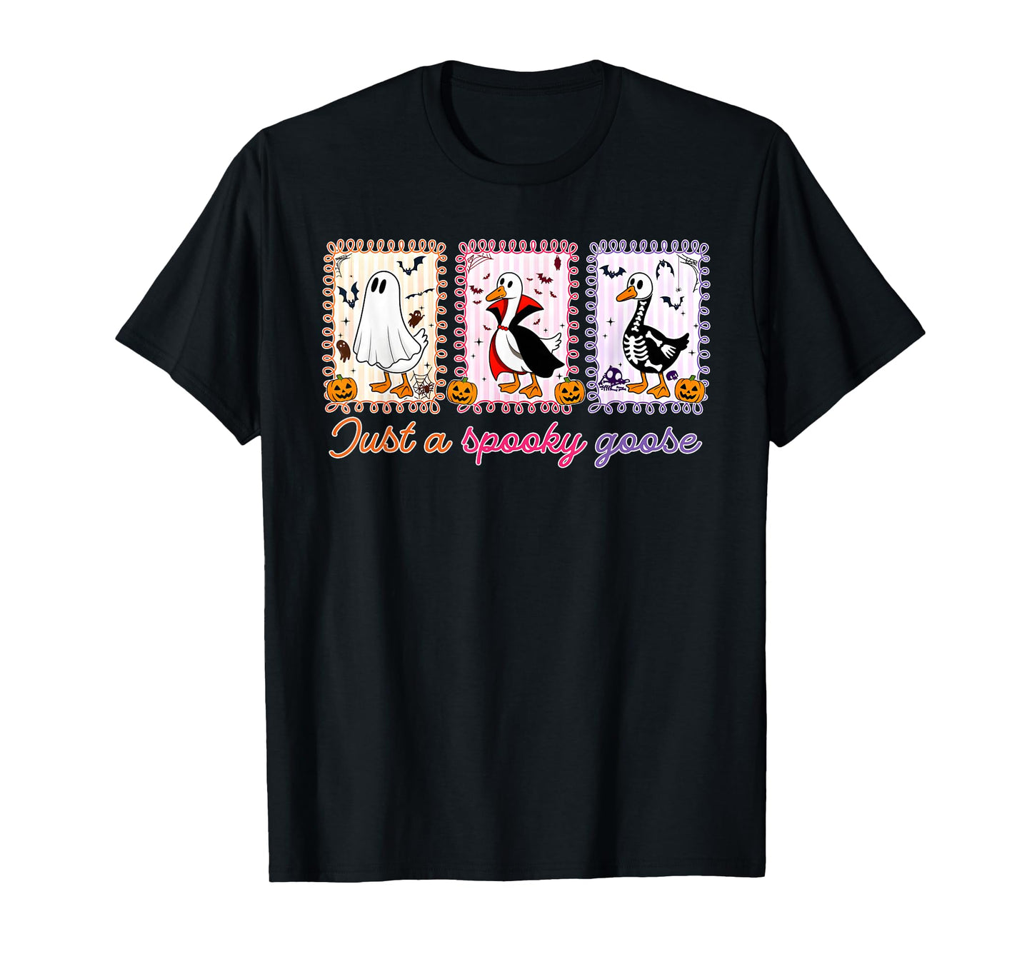 Just A Spooky Goose Halloween Silly Goose Funny Halloween T-Shirt