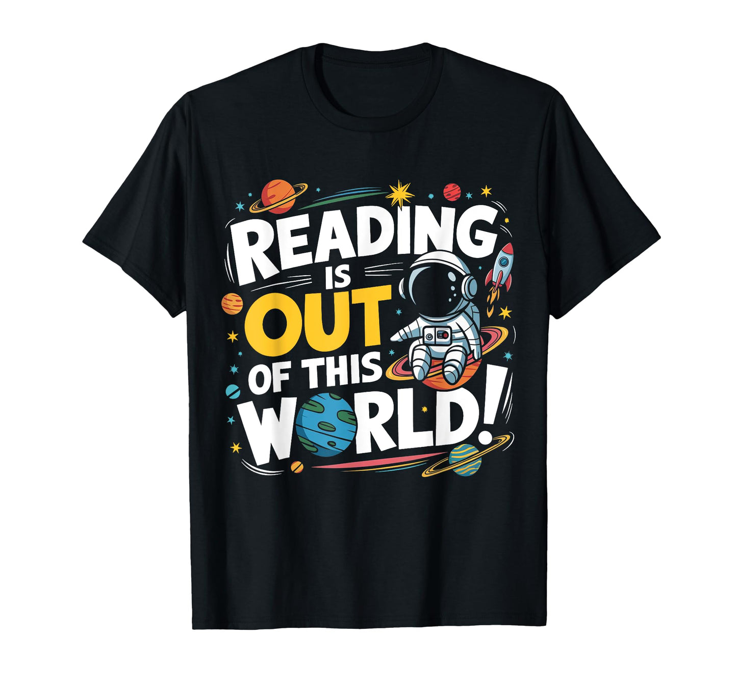 Funny Reading Is Out Of This World Space Book Lover Kids T-Shirt