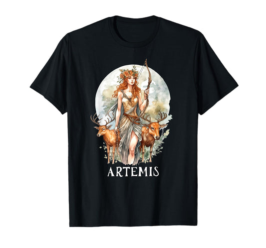 Artemis: Goddess of Hunt & Moon, Nature's Guardian & Archer T-Shirt