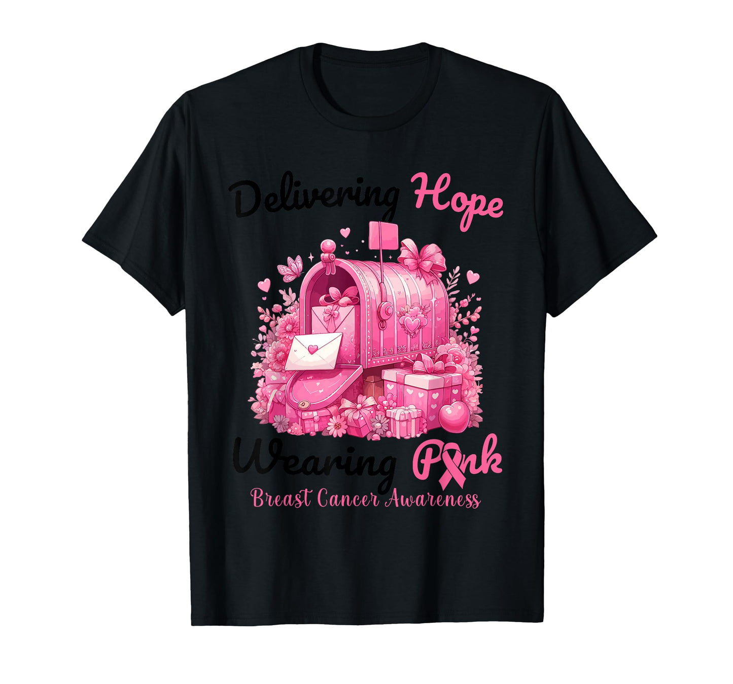 Postal Carrier Breast Cancer Awareness October We Wear Pink T-Shirt