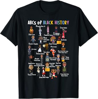 Abcs of Black History Month Juneteenth Day Black Men Women T-Shirt