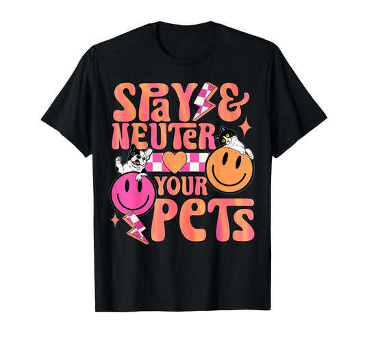 Dog cat owner cute spay neuter pets paw veterinary animal Men Women T-Shirt