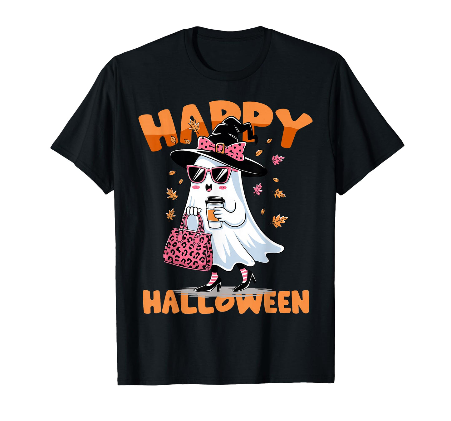 Funny Happy Halloween Boo Ghost Matching Family Couples 2025 T-Shirt