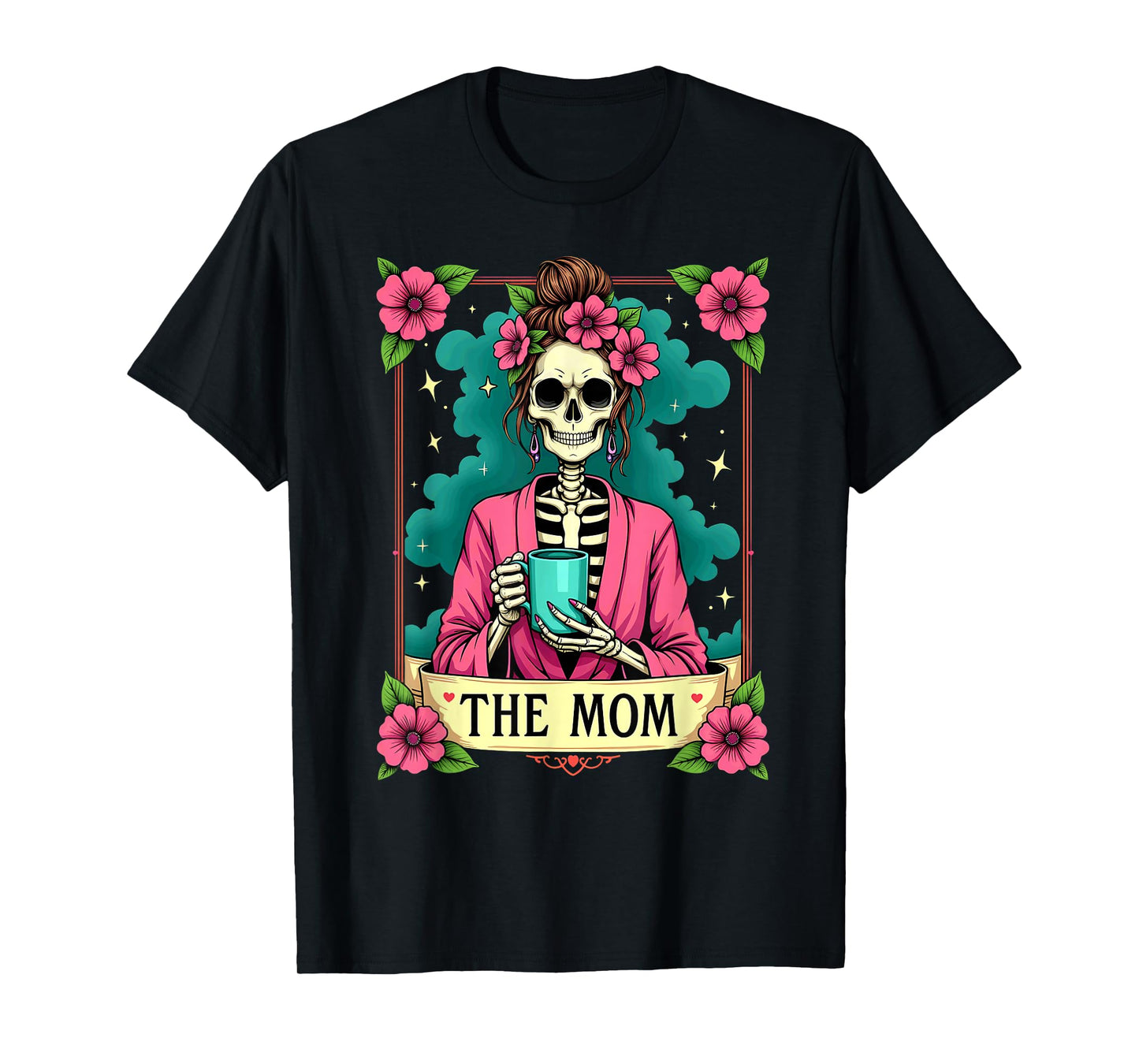 Gothic Tarot Card The Mom Skeleton Coffee T-Shirt