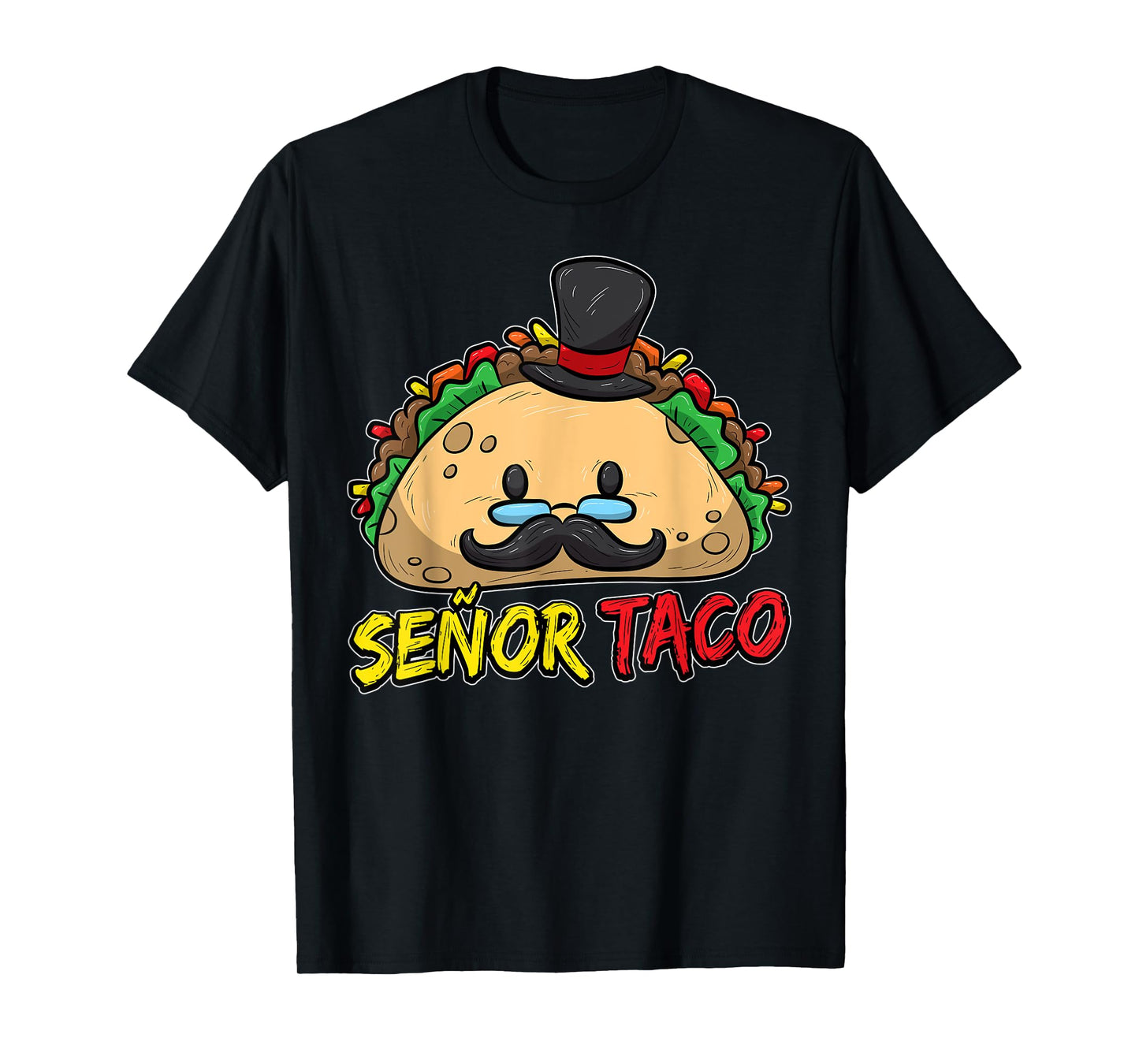 Taco With Mustache T-Shirt Cinco de Mayo Taco Lover Tee
