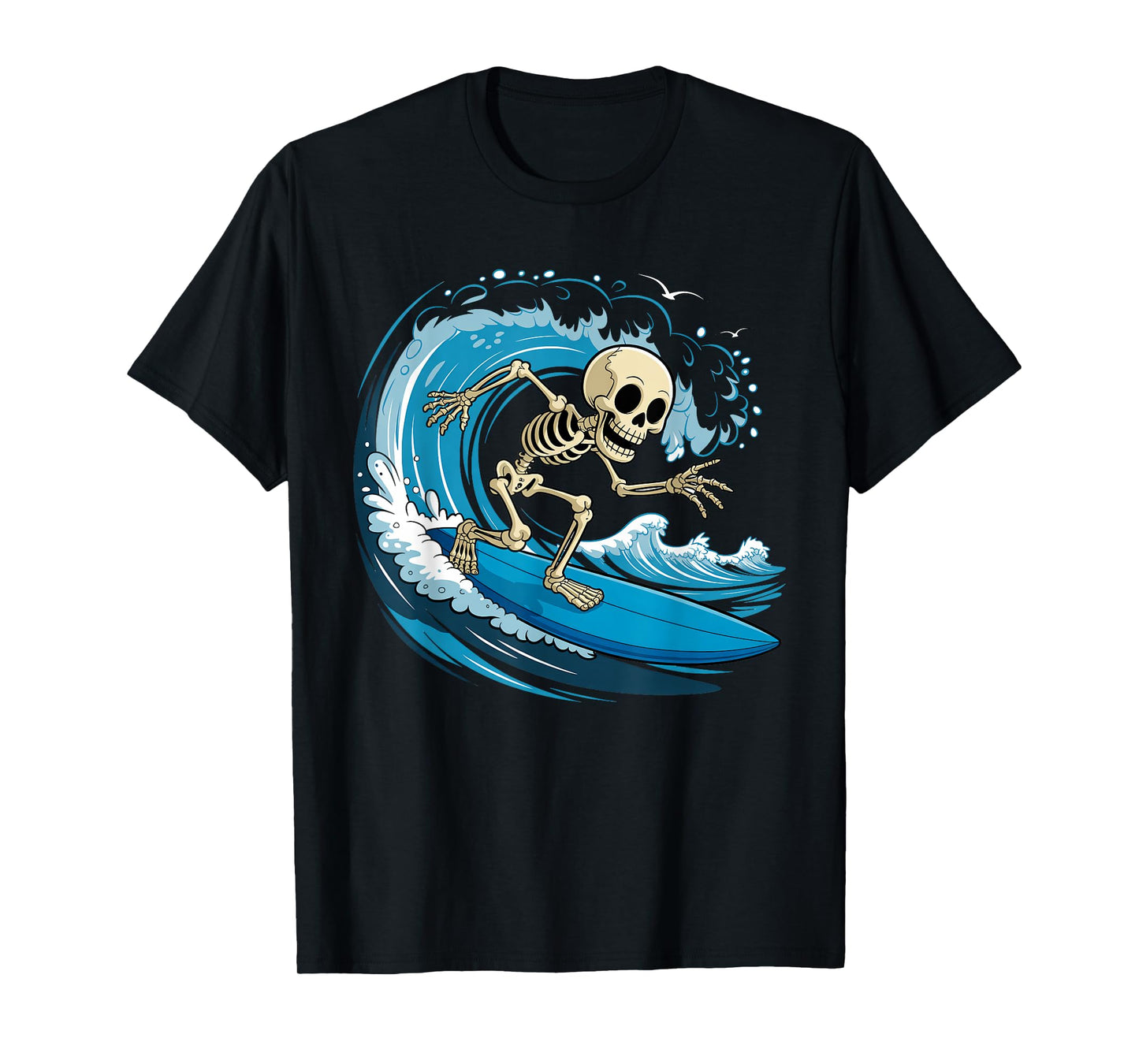Halloween Skeleton Surfing Surfers Trick or Treat Costume T-Shirt